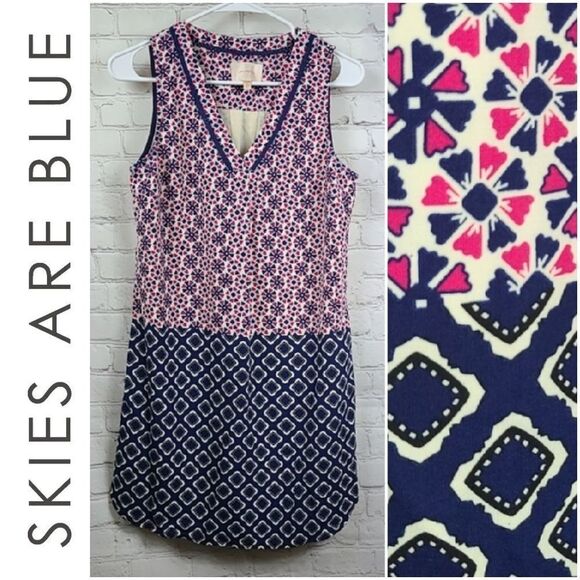 Urban Outfitters Skies are Blue Sleeveless Shift Tank Dress Colorful Pink Floral - Picture 1 of 14